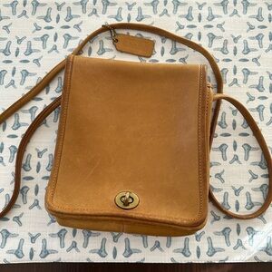Coach Vintage Tan Leather Crossbody Bag